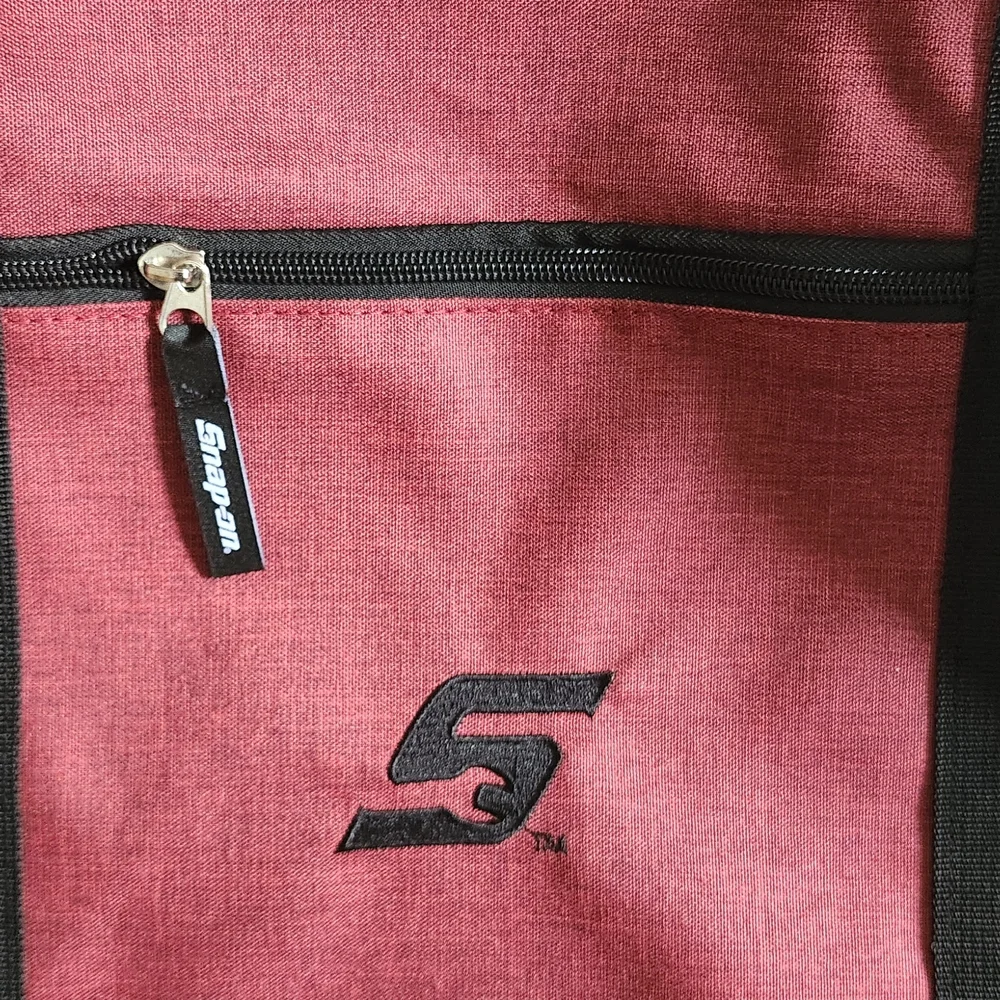 Stylish Red and Black Duffel Bag-Snap On
